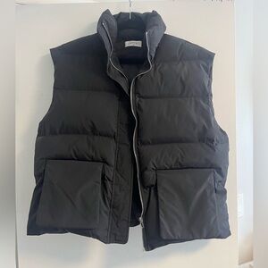 The Post black puffy vest